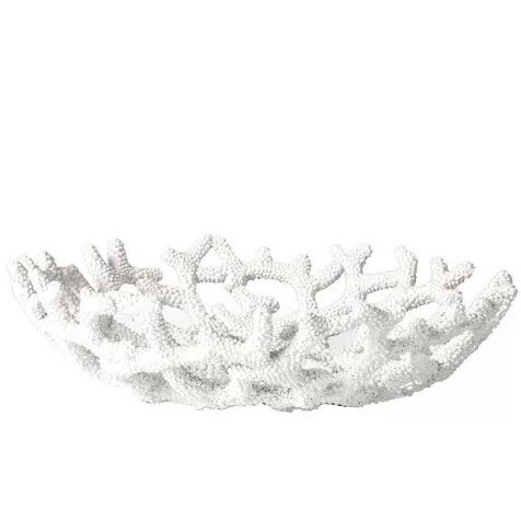 Centro de Mesa Coral Branco Decorativo 40cm