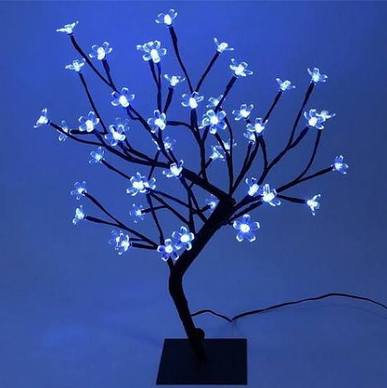 Cerejeira Decorativa com Led Azul 48cm