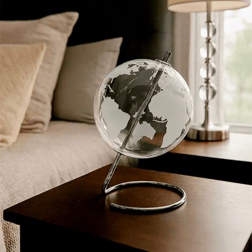 Globo Decorativo em Vidro Transparente 14cm Globo Decorativo em Vidro Transparente 14cm