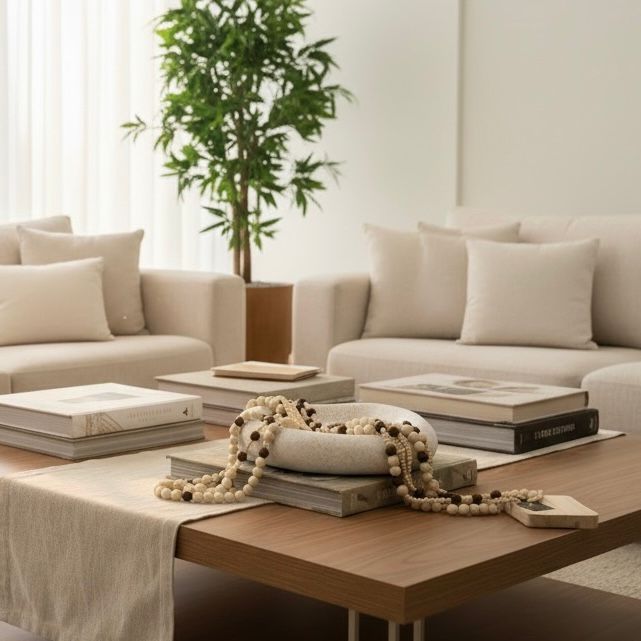 Colar de Mesa em Madeira 110cm