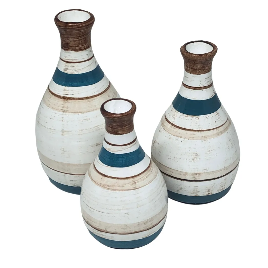 Trio de Vaso em Cerâmica Trio de Vaso em Cerâmica