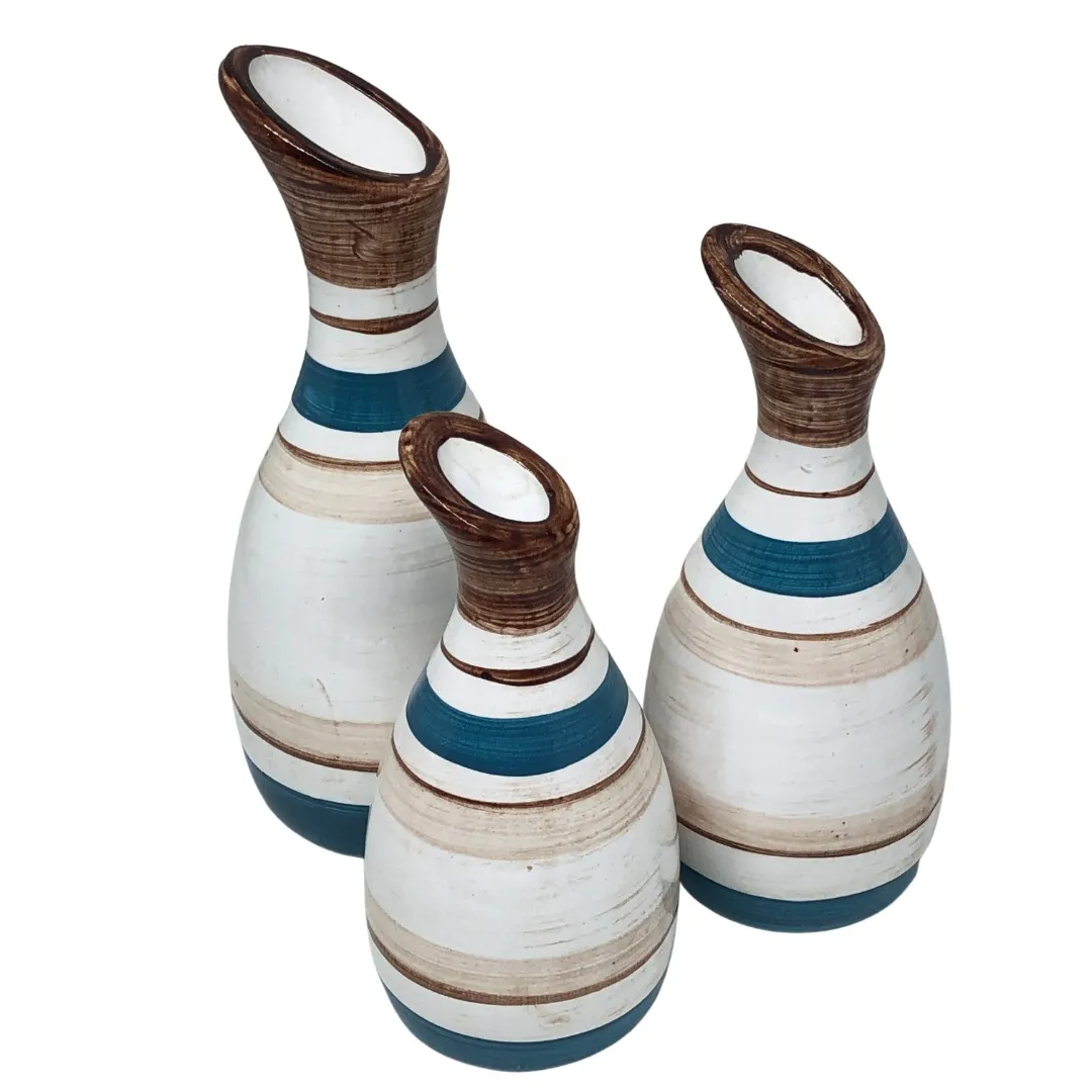 Trio de Vaso em Cerâmica Trio de Vaso em Cerâmica