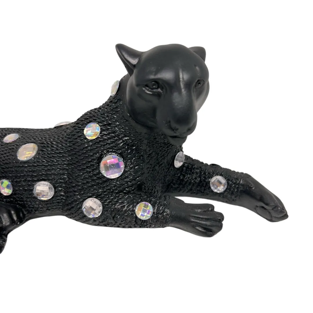 Leopardo Preto com Pedrarias com 33cm Leopardo Preto com Pedrarias com 33cm
